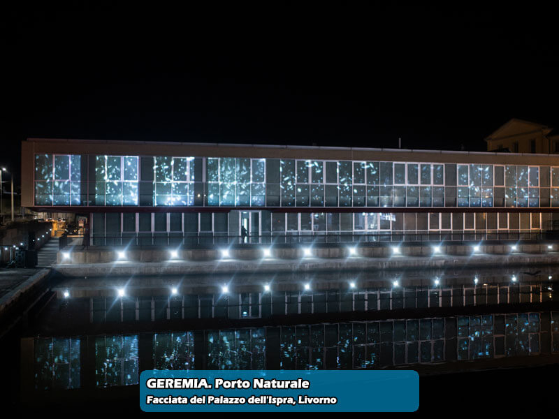 Videomapping al Porto Naturale di Livorno per Progetto Geremia sul tema della sostenibilità ambientale del mare